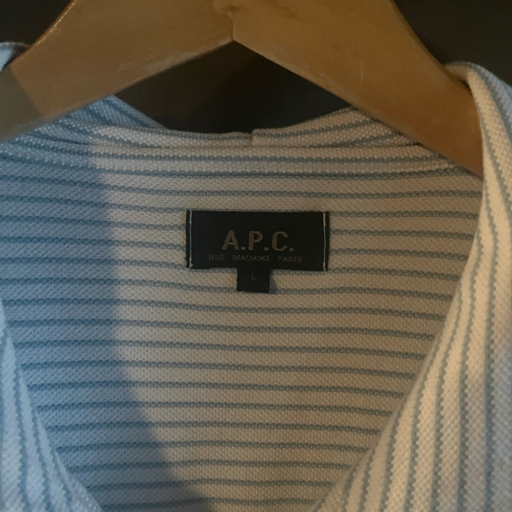 A.P.C. Blue and White Striped Top - Picture 3 of 6
